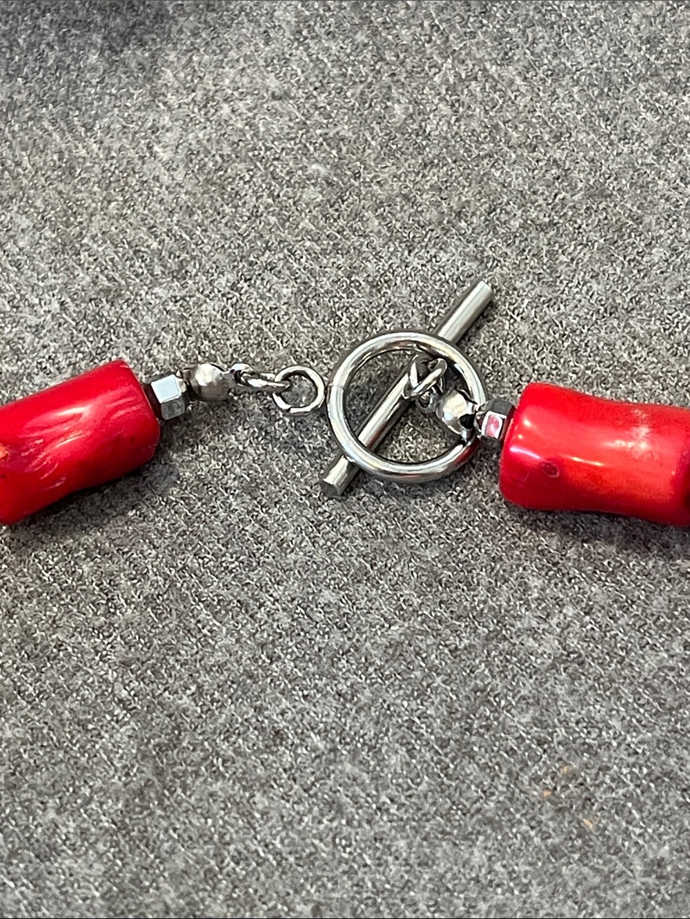 Polished Chunky Coral Necklace - Picture 2 of 8